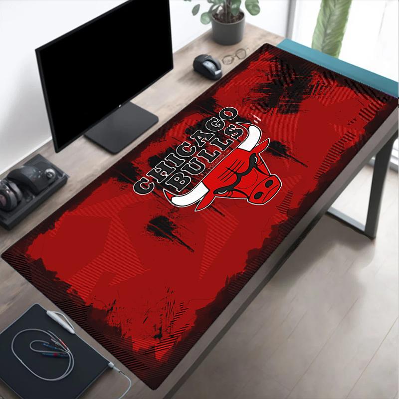 Коврик для мыши с логотипом Chicago Bulls, Игровой коврик для мыши, коврик для клавиатуры, Декор для стола для компьютера, ноутбука, Подарок для фаната, Подарок на день рождения