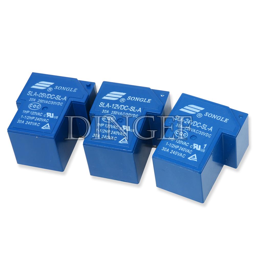 Power relays SLA-05VDC-SL-A SLA-09VDC-SL-A SLA-12VDC-SL-A SLA-24VDC-SL-A 5V 9V 12V 24V 30A 4PIN DIP4 T90 Time Relay 5PIN Relays 5