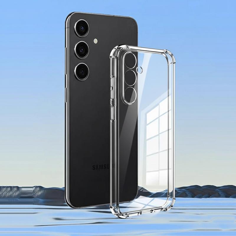 Ультратонкий мягкий чехол из ТПУ для Samsung S25 S24 S26 S22 Ultra Plus S23 S21 S20 Fe A16 A36 A55 A15 A26 A35 A54 A17 A37 A57 5G, противоударный, прозрачный.