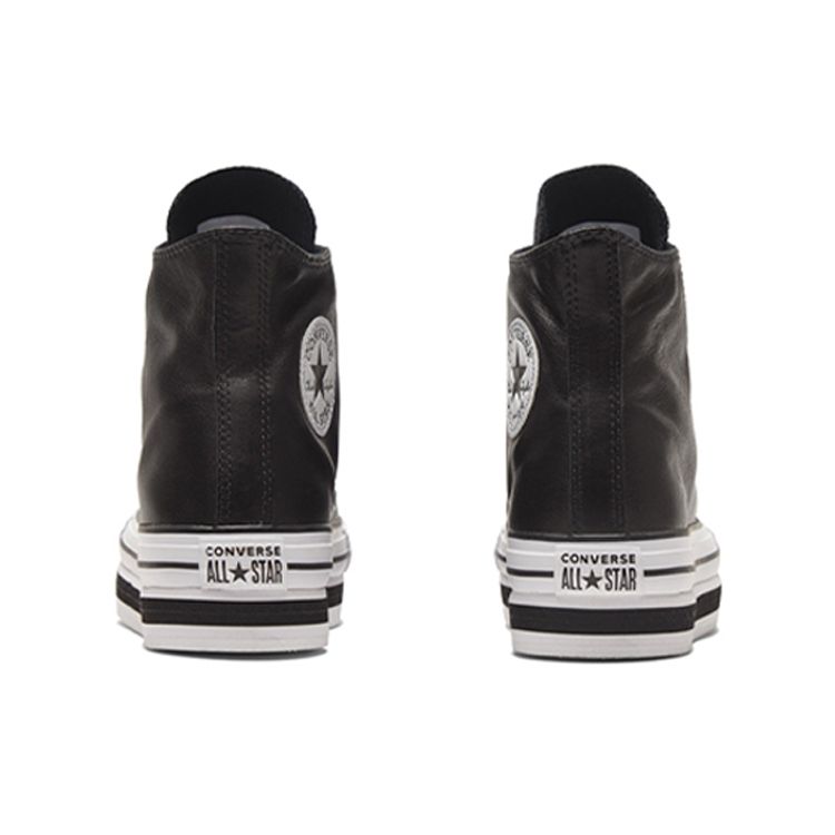 Converse All Star Платформа Layer Нескользящие Легкие Прочные Высокие Кеды для Скейтборда Женские Кроссовки Черные Белые 569722C
