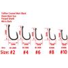 Bimoo 20pcs Teflon Coated Strong Carp Fishing Hooks High Carbon Steel Matte Black Micro Barb Size 2 4 6 8 10 Withy Pool Rig Hook