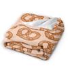 Food Pretzel Flannel Blanket Adults  Warm Cozy Throw Blanket Autumn Home Decor Bedspread Sofa Bed Cover
