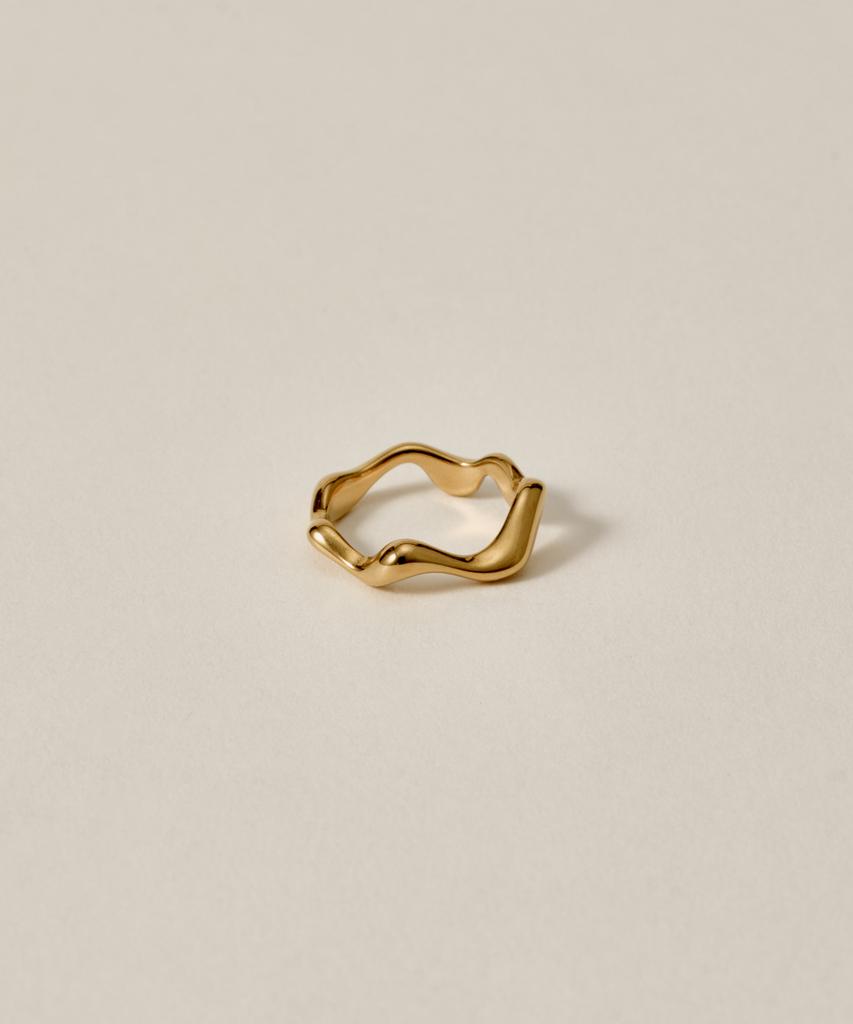 Кольцо-мизинец Novice Tokyo Lava Pinky Ring [Нержавеющая сталь] / Золото