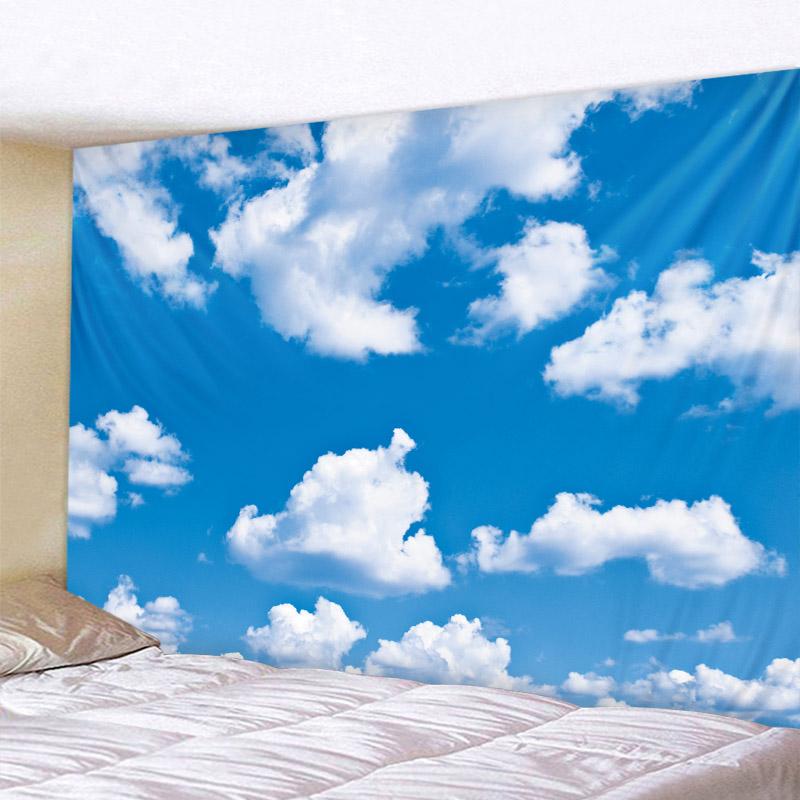 Blue Sky White Cloud Tapestry Wall Hanging Sunset Dusk Sunset Tapestry Background Cloth Bohemian Room Aesthetics Home Decoration