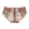 Plus Size Female Leopard Lace Hollowed Out After Pure Cotton Crotch Panties