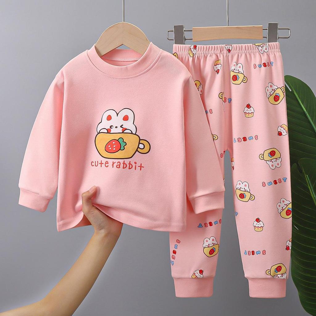 Children's Underwear Set Pure Cotton New Boys' Home Clothes Baby's All Cotton Warm Girls' Autumn Clothes Autumn Pants Children's Clothes