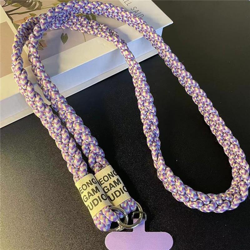Woven Phone Lanyard Outdoor Mountaineering Mobile Phone Hanging Strap Anti Loss Lanyards Neck Strap for Girl Keychain Chain Rope