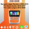 Android Carplay автомобильное радио для Renault Logan Sandero 2009-2015 мультимедийный проигрыватель головное устройство стерео GPS навигация BT WIFI 2+32 ГБ