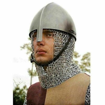 18GA SCA LARP Средневековый стальной носовой шлем Viking Norman Helmet Armor Helmet