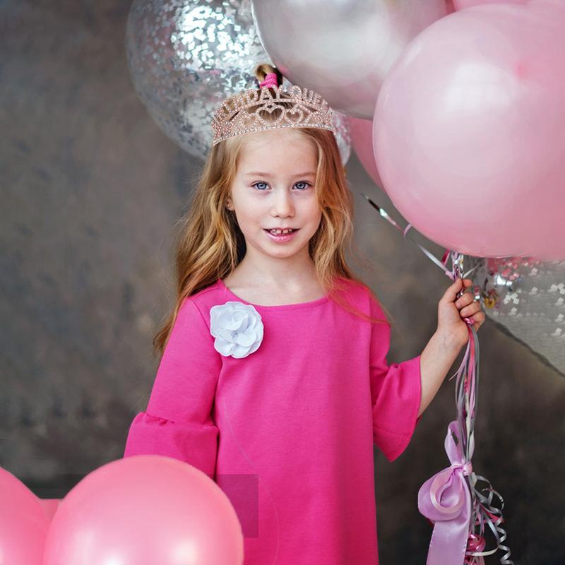 Модный цинковый сплав вода ДЕНЬ РОЖДЕНИЯ КОРОЛЕВА бриллиантовая корона повязка на голову для вечеринки по случаю дня рождения для девочек головной убор на день рождения