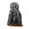 Women Neck Scarf Vintage Ethnic Style Contrast Color Square Shape Breathable Head Protection Soft Fabric Silky Women Head Wrap Female Headwear