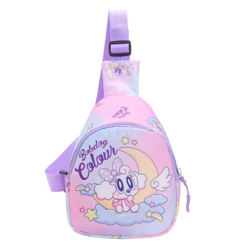 Anime Delightful Print Chest Bag For Children In Lovely Colors Perfect For Kindergarten Use