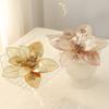 Sequins Artificial Poinsettia Flower Pick Sparkling Christmas Tree Floral Spray  Wedding Party