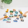 Leku Wooden Train Accessories: Cute Animal, Car, Ship, Spaceship - Compatible with Thomas the Train