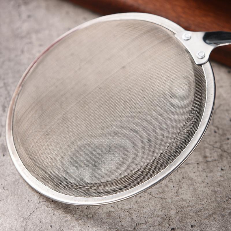 Дуршлаг для масла из нержавеющей стали с длинной ручкой, ложка, дуршлаг с мелкой сеткой, кухонный инструмент