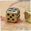SAFIGLE Set of 6 Brass Dice, 11mm Rounded Corners, Vintage Finish, Gold, Durable and Rust-Resistant, Perfect for Party Games, Board Games, and Bar Dec