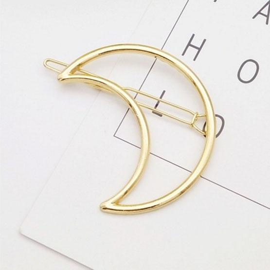 Женские аксессуары для волос, заколка для волос, булавка для волос из геометрического сплава, повязка для волос с лунным кругом, заколка, держатель для заколки