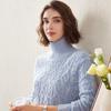 Women's Autumn/Winter Contrast Pure Cashmere Loose Knit Sweater