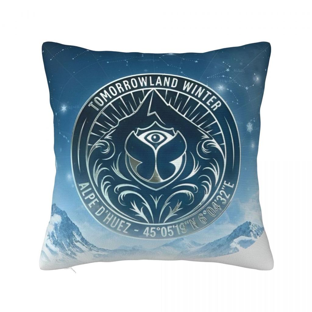 Tomorrowlandd Flag Pillowcase Polyester Cushion Cover Decorative Music Festival Throw Pillow Case Cover Home Square 18'