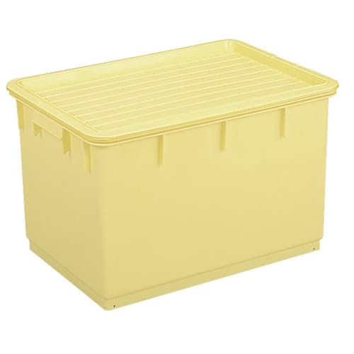 Tombow Pickle Container, 72L, Made In Japan, with Press-Fit Lid, Cream, Shinki Synthetic, 72-Type