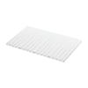 Tower Silicone Folding Draining Tray, White, Approx. W40.5 X D25 X H1.3cm, 3-Way Draining Mat, Drains Water Directly Into the Sink, Trivet, M