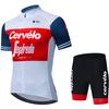 Cervélo Men Road Cycling Outfit Jersey Shorts Set Professional Bicycle Clothing Outdoor Riding Suit Quick Dry Performance Wear