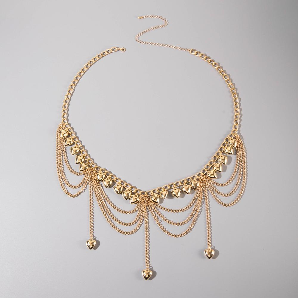 Пояс с кисточками Цепочка на талию Золото Украшение на тело Модная металлическая цепочка на тело Девушки