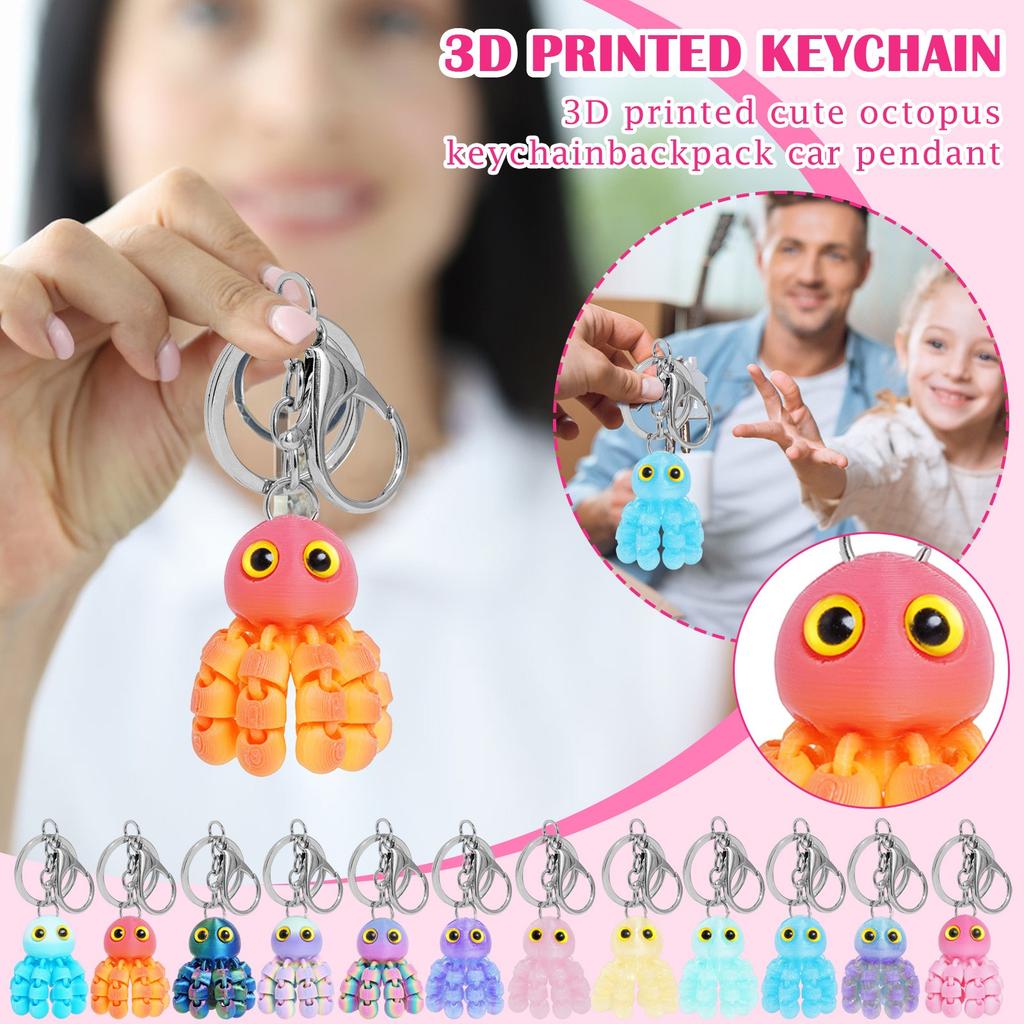 3D-печатный милый трехмерный брелок для ключей школьный рюкзак маленький кулон подарок маленький орнамент