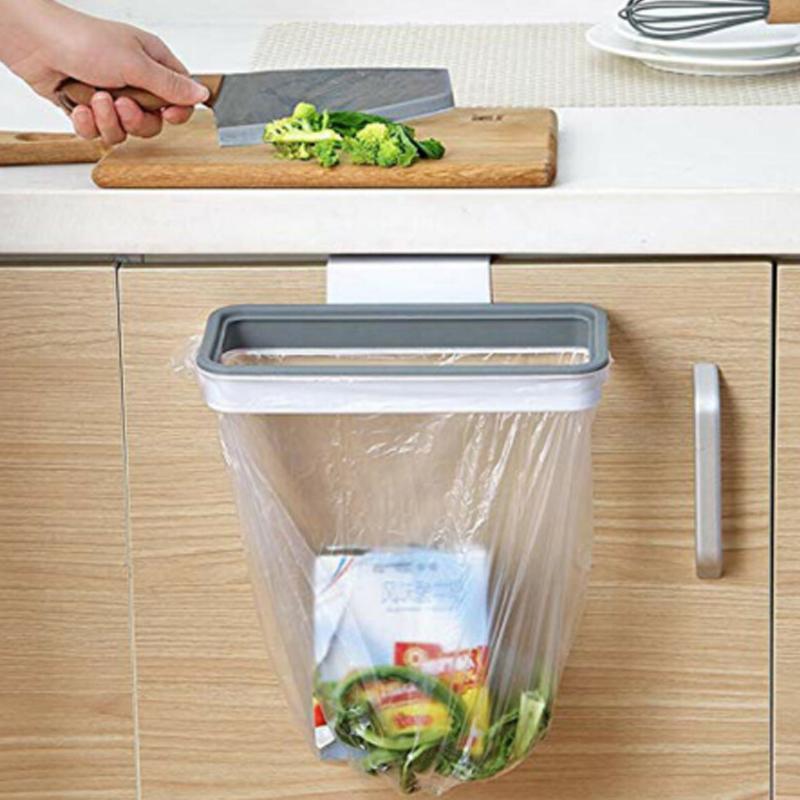 Пластиковый мешок для мусора с дверцей и задней стенкой, кронштейн, подвесной держатель, кухонная полка, подвесной держатель для мешка для мусора, кухонный шкаф, мусор