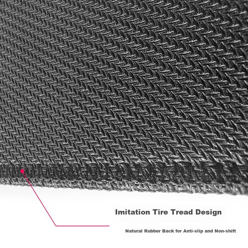 LESAILES Mouse Pad, Business Mouse Pad, Thickened Extra Large Computer Laptop Desk Mat, V-Shaped Lock Edge, Edge Binding, Pure Black 1000*400*3mm