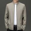 Вышитый воротник-стойка куртка мужская весна и осень новый повседневный топ тонкий мужской пиджак для папы среднего возраста верхняя часть