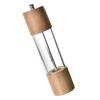 Manual Pepper Grinder Multifunctional Efficient Grinding Oak Patchwork Acrylic Pepper Mills Shakers L