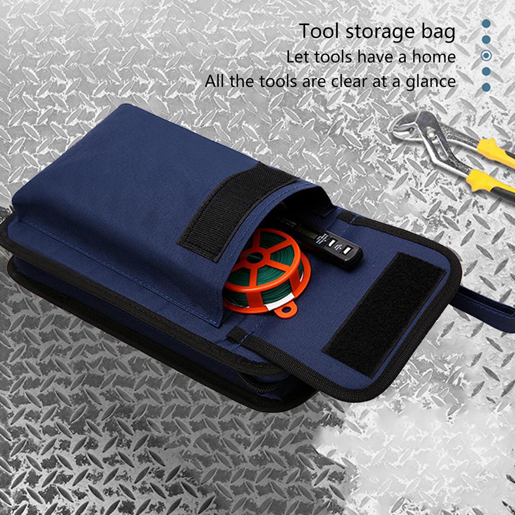 Electrician Tool Pouch with Pocket, Built-in Hard Plate Designed for Professional Electricians and Repair Technicians