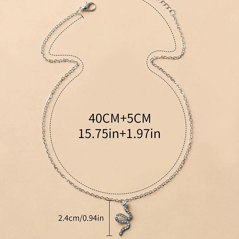 Ожерелье в виде змеи для мужчин и женщин, кулон в виде змеи для пары, универсальный кулон в виде змеи в стиле ретро, ​​цепочка для свитера для женщин