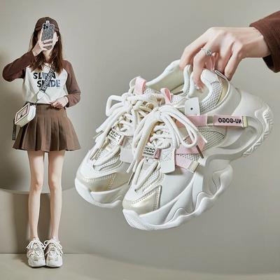 Женская спортивная обувь Толстая подошва Повседневные массивные кроссовки Сетчатые дышащие кроссовки Спортивная повседневная обувь для бега Zapatillas De Mujer