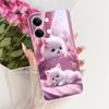 Чехол для телефона Vivo Y05, прозрачный, эстетичный, модный, с бабочкой, милым котиком, крутой, окрашенный, мягкий, для Y05 Vivo, корпус