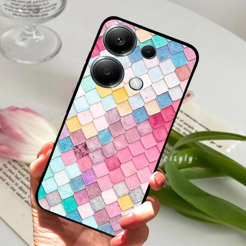 Для Xiaomi Poco M6 Pro 4G Чехол PocoM6 Pro Ударопрочный Мягкий ТПУ Силиконовый Чехол для Телефона Для Poco M6 Pro 4G Funda Capa Мультяшный Корпус