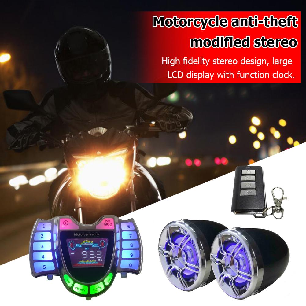 HY-008 Bluetooth-совместимая стереосистема для мотоцикла, громкоговоритель, Handsfree, TF, AUX, FM-радио, USB