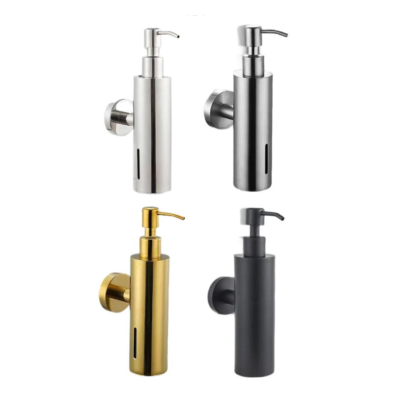 Stainless Steel Hand Sanitizer Bottle Liquid Soap Dispensers Shower Gel Hanging Bottle Punch Wall-mounted Bottle