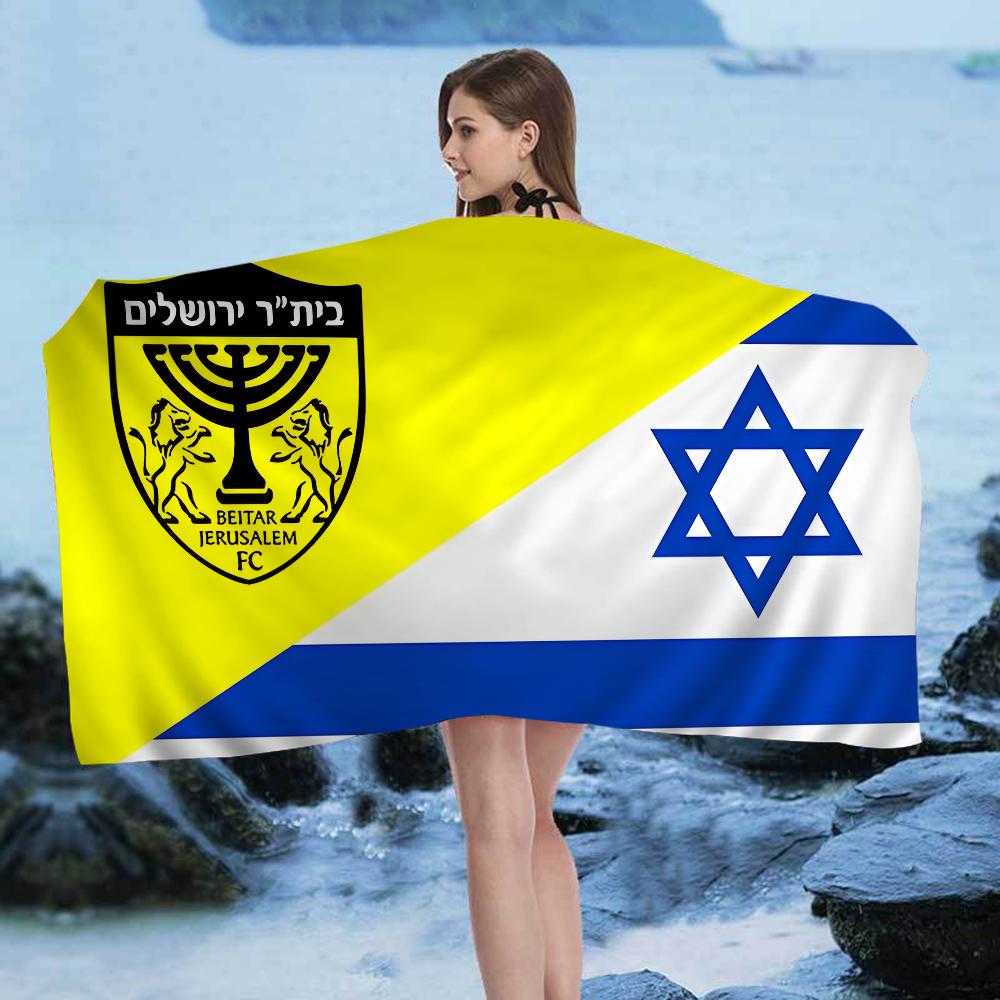 B-Beitar J-Jerusalem F-FC Пляжное полотенце Мультяшное Милое Летнее Детское Большое Банное полотенце Микрофибра Впитывающее для Плавания Путешествий