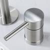 Nickel 304 Stainless Steel Bathroom Basin Faucet Deck Mounted Widespread Hot And Cold Mixed Water Basin Faucet Bathroom Tap