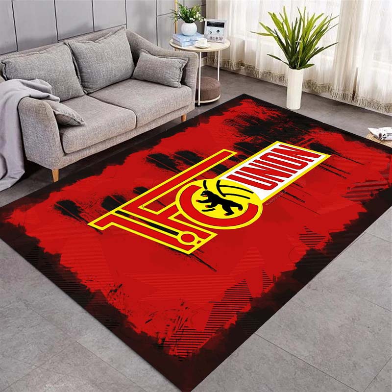 1FC Union Berlin Red Splash Logo Print Area Rug, Non Slip Soft Floor Mat Living Room Bedroom Home Decor Carpet
