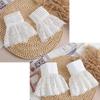 Wrist Cuffs Flared Ruffled Cuffs for For Hoodie Sweater False Sleeve Ornament Detachable Sleeves Cuffs Tulle
