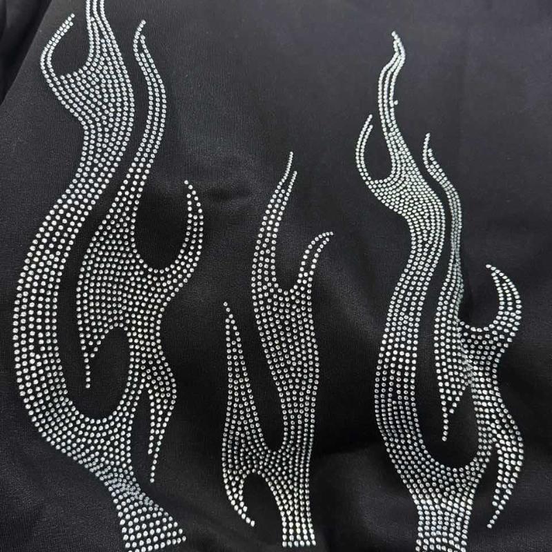 Осень и зима Y2K трендовый уличный худи свободного кроя с капюшоном на молнии и горячим тиснением пламени для мужчин и женщин