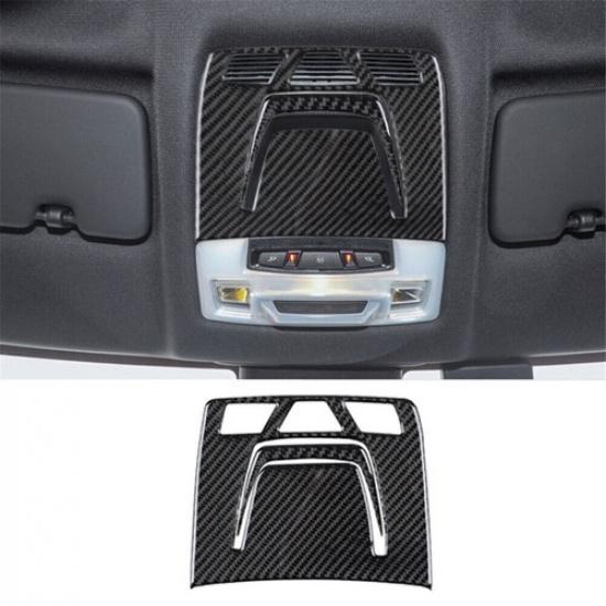 2Pcs Carbon Fiber Overhead Light Cover Trim For Toyota Supra A90 -