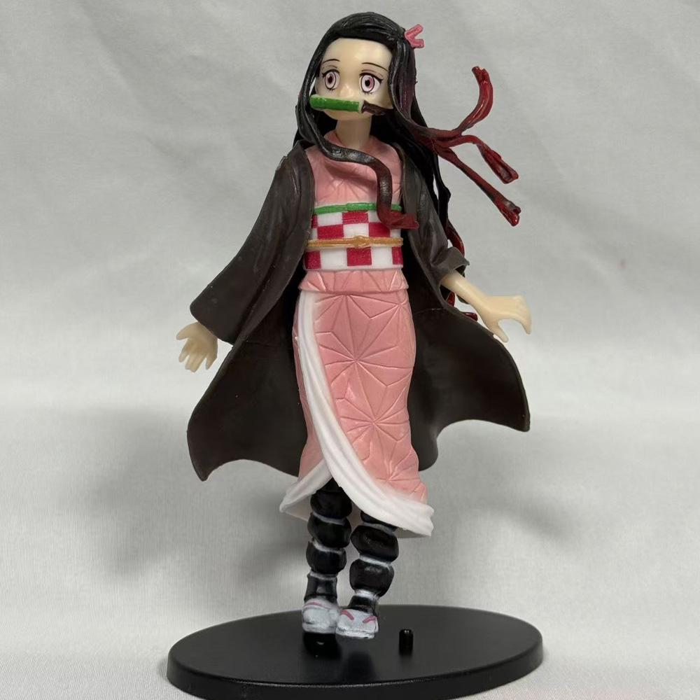 .spot Аниме Клинок, рассекающий демонов Kimetsu no Yaiba фигурка Камадо Танджиро Фигурка действия Агацума Зеницу Незуко Воин ПВХ Модель Игрушки