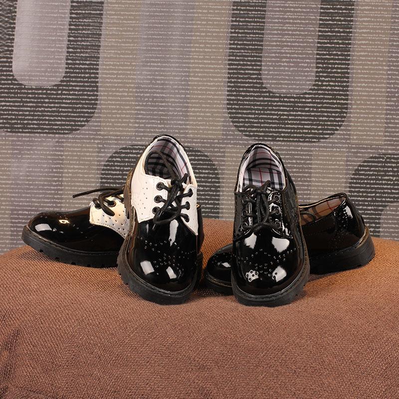 Весенняя обувь для мальчиков, повседневная обувь для девочек, маленькие кожаные туфли в британском стиле, модная детская обувь