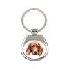 English Setter, Lawerack, Laverack - Geometric Keychain with a Photo and the Inscription