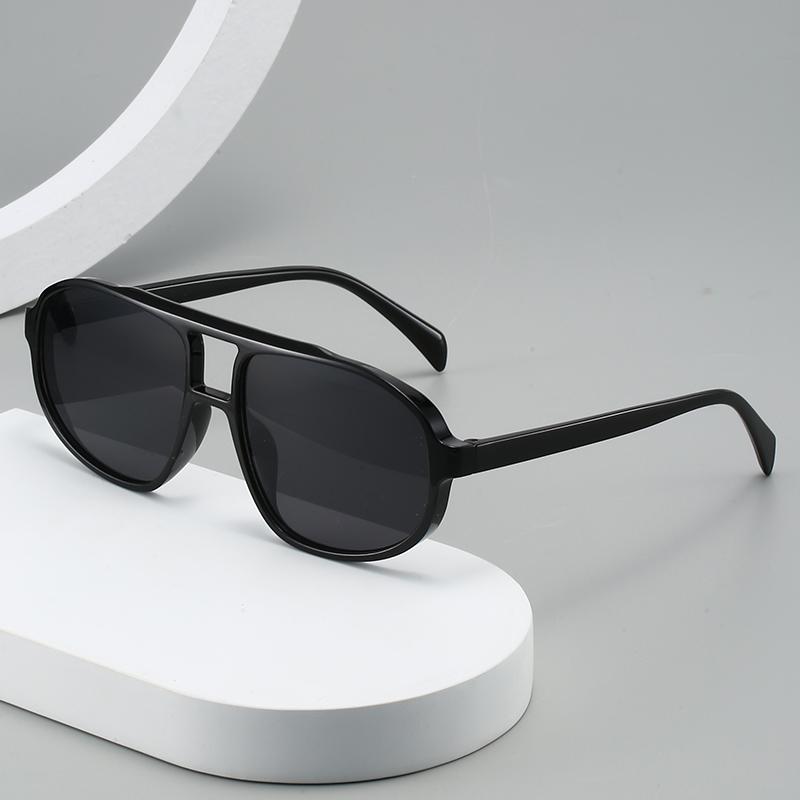 Retro Double Bridge Sunglasses UV400 Vintage Fashion for Men Women Minimalist Brand Outdoor Driving Trendy Sun Glasses