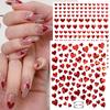 Nail Heart Sticker Non-Fading Self-Adhesive Non-falling Removable DIY Gloss Valentines Day Nail